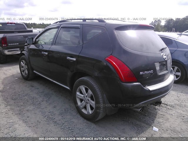 JN8AZ08T97W511548 - 2007 NISSAN MURANO SL/SE/S BLACK photo 3