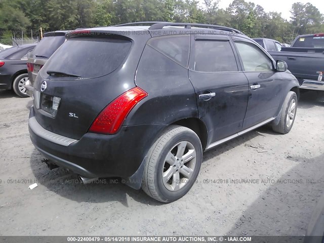 JN8AZ08T97W511548 - 2007 NISSAN MURANO SL/SE/S BLACK photo 4