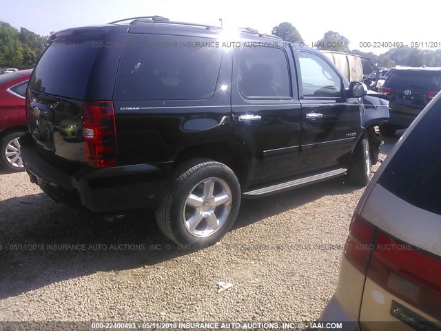 1GNSKBE06DR367579 - 2013 CHEVROLET TAHOE K1500 LT BLACK photo 4