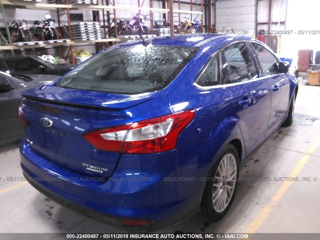 1FADP3J27EL310849 - 2014 FORD FOCUS TITANIUM BLUE photo 4