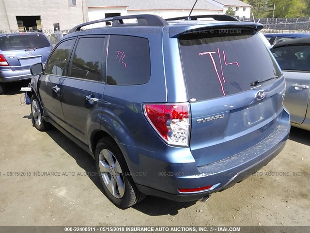 JF2SH66649H704590 - 2009 SUBARU FORESTER 2.5XT LIMITED BLUE photo 3