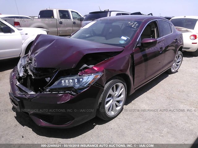 19UDE2F35GA022212 - 2016 ACURA ILX WATCH PLUS MAROON photo 2