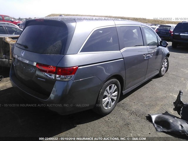 5FNRL5H33HB018631 - 2017 HONDA ODYSSEY SE GRAY photo 4