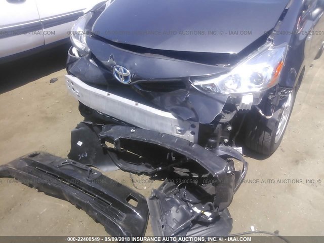 JTDZN3EU3GJ054869 - 2016 TOYOTA PRIUS V GRAY photo 6