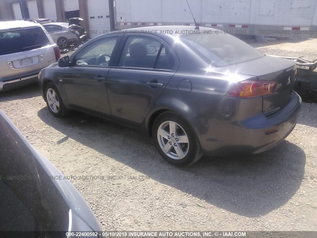 JA3AU26UX8U042550 - 2008 MITSUBISHI LANCER ES GRAY photo 3