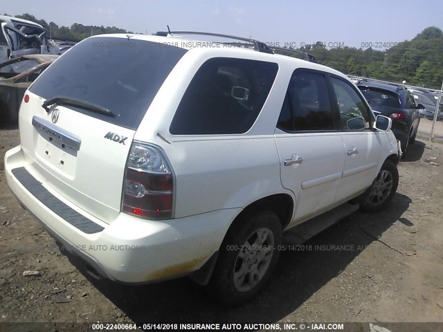 2HNYD18976H533901 - 2006 ACURA MDX TOURING WHITE photo 4