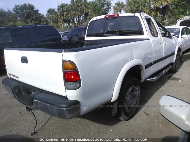 5TBRN3418YS112026 - 2000 TOYOTA TUNDRA ACCESS CAB SR5 WHITE photo 4