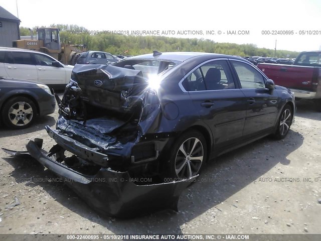 4S3BNEN6XJ3013083 - 2018 SUBARU LEGACY 3.6R LIMITED GRAY photo 4