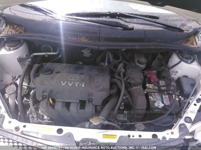 JTKKT604760165552 - 2006 TOYOTA SCION XA WHITE photo 10