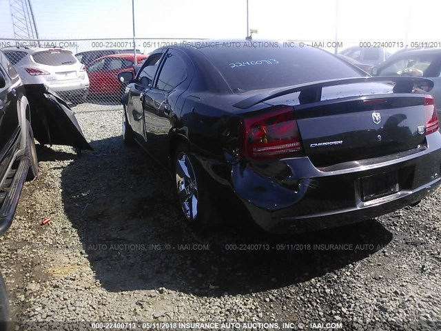 2B3KA33G18H306701 - 2008 DODGE CHARGER SXT BLACK photo 3