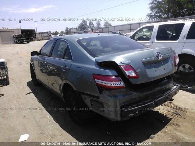 4T1BF3EK5BU714572 - 2011 TOYOTA CAMRY SE/LE/XLE GREEN photo 3