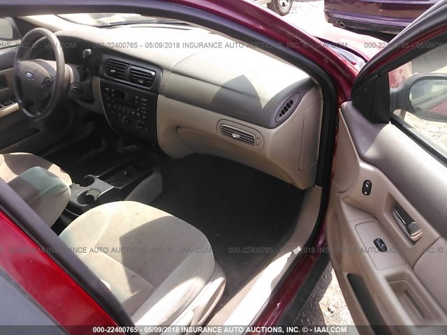 1FAFP55272G241258 - 2002 FORD TAURUS SES MAROON photo 5