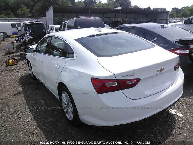 1G1ZE5ST4HF223480 - 2017 CHEVROLET MALIBU LT WHITE photo 3