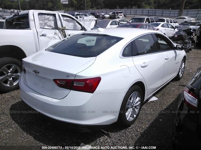 1G1ZE5ST4HF223480 - 2017 CHEVROLET MALIBU LT WHITE photo 4