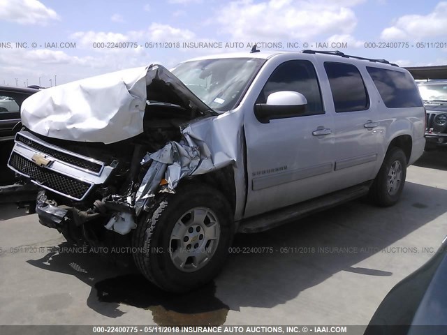 1GNUCJE0XAR229491 - 2010 CHEVROLET SUBURBAN C1500 LT SILVER photo 2