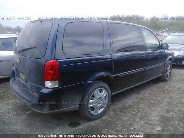 1GNDV23L66D189475 - 2006 CHEVROLET UPLANDER LS BLUE photo 4
