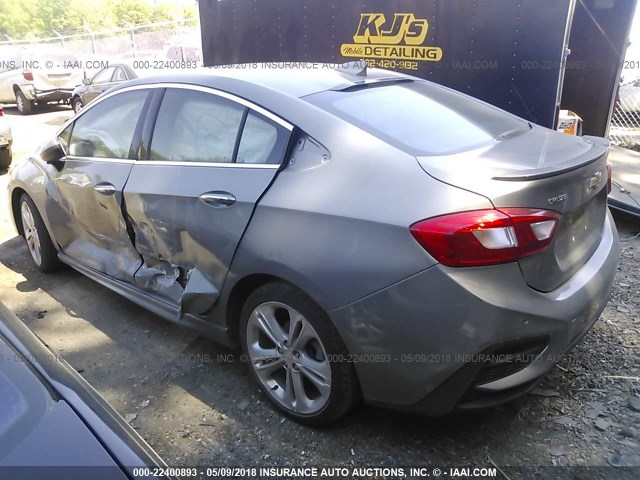 1G1BF5SM6H7128761 - 2017 CHEVROLET CRUZE PREMIER GRAY photo 3