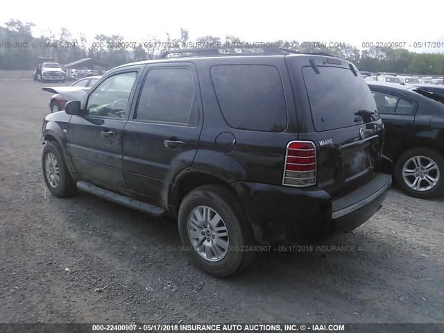 4M2CU81107KJ17741 - 2007 MERCURY MARINER LUXURY BLACK photo 3