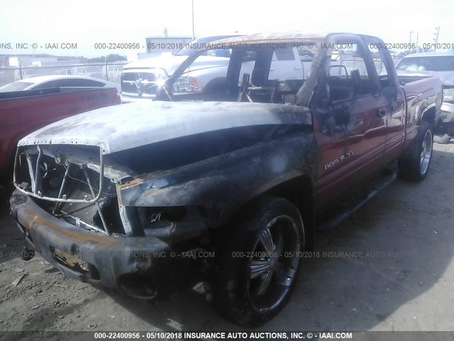 1B7HC13Z41J616306 - 2001 DODGE RAM 1500 RED photo 2