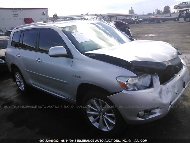 JTEEW44A182008604 - 2008 TOYOTA HIGHLANDER HYBRID LIMITED SILVER photo 1