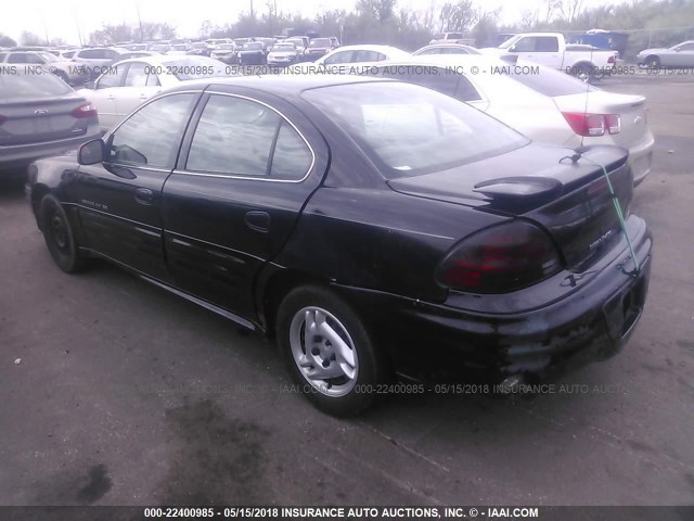 1G2NE52T1YM737972 - 2000 PONTIAC GRAND AM SE BLACK photo 3