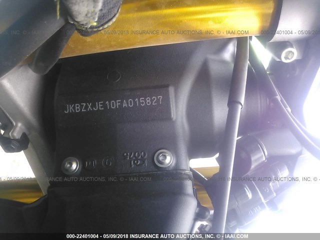 JKBZXJE10FA015827 - 2015 KAWASAKI ZX636 E GREEN photo 10