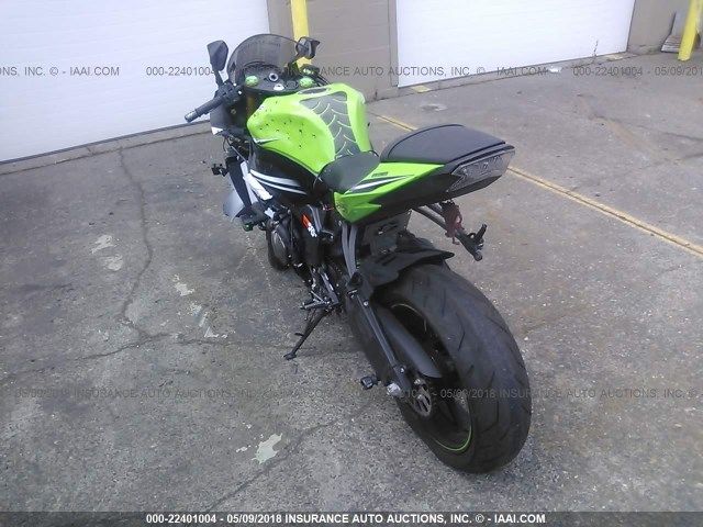 JKBZXJE10FA015827 - 2015 KAWASAKI ZX636 E GREEN photo 3