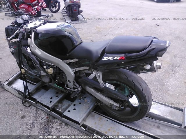 JKAZX4J121A031189 - 2001 KAWASAKI ZX600 J1 BLACK photo 3