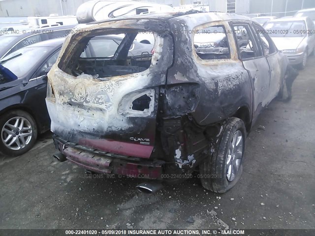 5GALVCEDXAJ107159 - 2010 BUICK ENCLAVE CXL 红色 照片 4