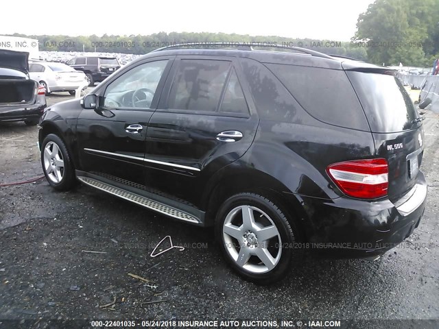 4JGBB72E08A387056 - 2008 MERCEDES-BENZ ML 550 BLACK photo 3