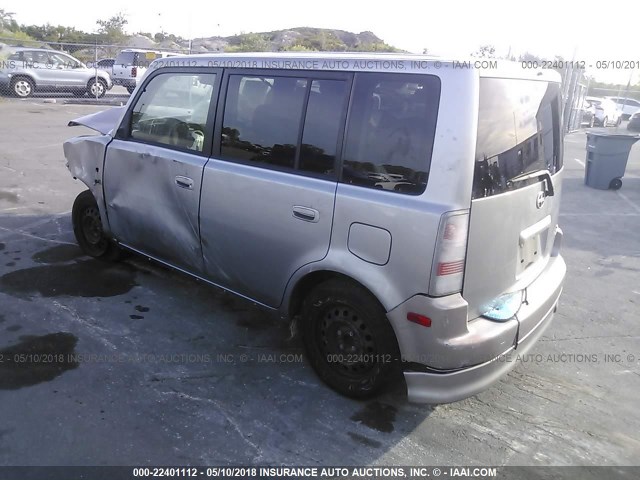 JTLKT324064053921 - 2006 TOYOTA SCION XB SILVER photo 3