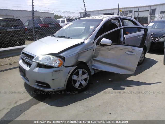 KL1TD56E39B383541 - 2009 CHEVROLET AVEO LS/LT 银色 照片 2