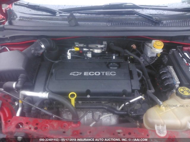 1G1JA6SG2D4191152 - 2013 CHEVROLET SONIC LS 红色 照片 10