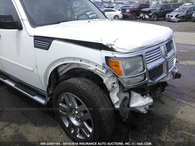 1D8GU58K78W151742 - 2008 DODGE NITRO SLT WHITE photo 6