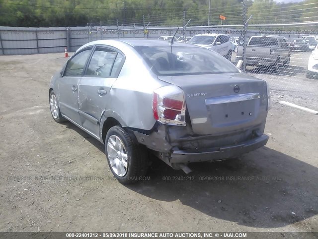 3N1AB6AP2AL629411 - 2010 NISSAN SENTRA 2.0/2.0S/SR/2.0SL SILVER photo 3