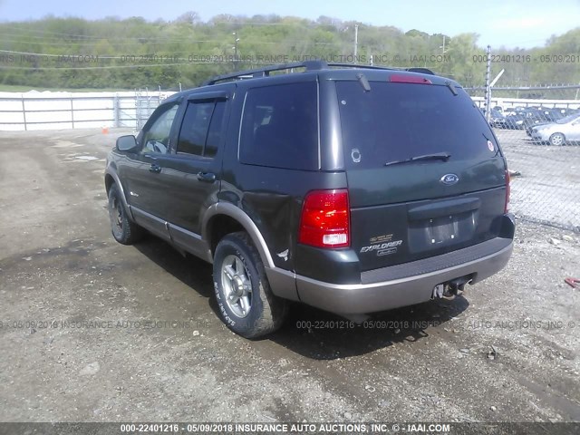 1FMDU74E02ZA51075 - 2002 FORD EXPLORER EDDIE BAUER GREEN photo 3