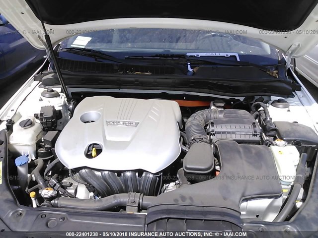 KNAGM4AD2C5033209 - 2012 KIA OPTIMA HYBRID WHITE photo 10