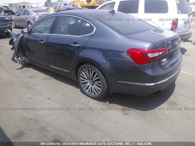 KNALN4D74F5168679 - 2015 KIA CADENZA PREMIUM/LIMITED BLUE photo 3