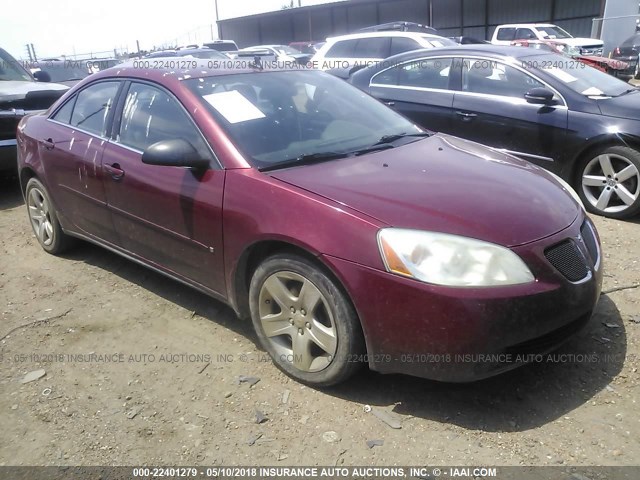 1G2ZG57B694163110 - 2009 PONTIAC G6 MAROON photo 1
