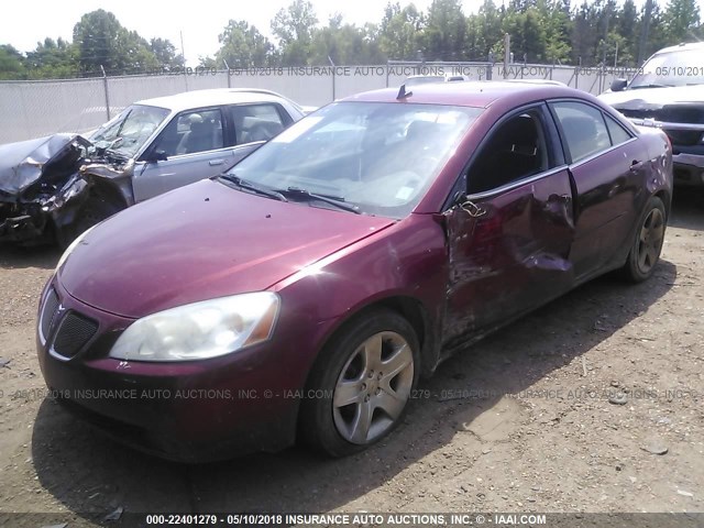 1G2ZG57B694163110 - 2009 PONTIAC G6 MAROON photo 2