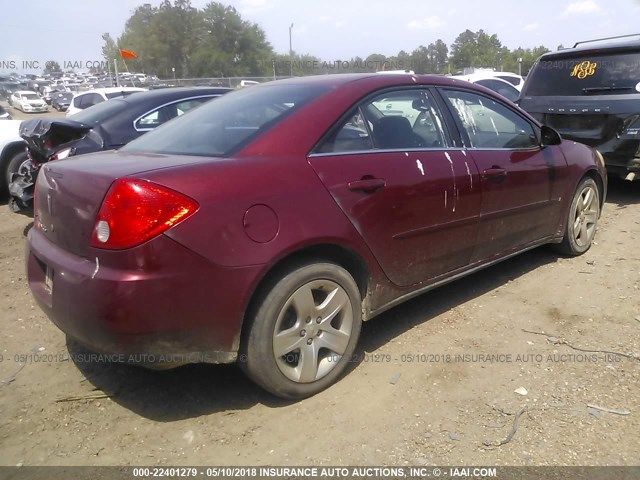 1G2ZG57B694163110 - 2009 PONTIAC G6 MAROON photo 4