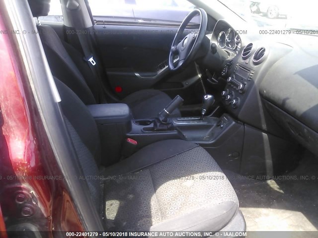 1G2ZG57B694163110 - 2009 PONTIAC G6 MAROON photo 5
