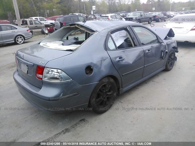 YS3FD46Y571004223 - 2007 SAAB 9-3 2.0T GRAY photo 4