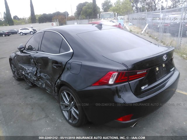 JTHBA1D23G5037563 - 2016 LEXUS IS 200T BLACK photo 3