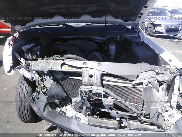 1GTEC19C68Z258451 - 2008 GMC SIERRA C1500 WHITE photo 10