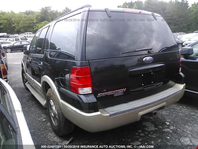 1FMPU17575LA02744 - 2005 FORD EXPEDITION EDDIE BAUER BLACK photo 3