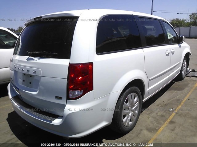 2C4RDGBG7ER432869 - 2014 DODGE GRAND CARAVAN SE WHITE photo 4