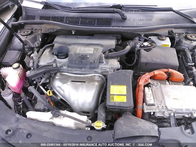 4T1BD1FK6CU028387 - 2012 TOYOTA CAMRY HYBRID/LE/XLE 灰色 照片 10