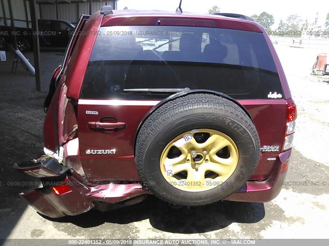 JS3TD947X64103958 - 2006 SUZUKI GRAND VITARA LUXURY MAROON photo 8