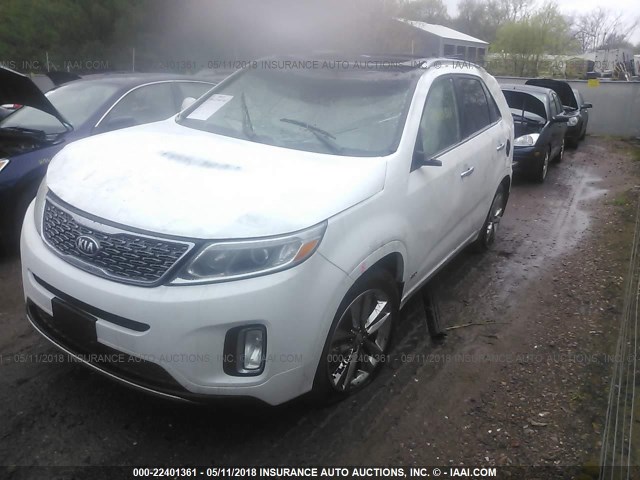 5XYKWDA72FG644998 - 2015 KIA SORENTO SX/SX LIMITED WHITE photo 2